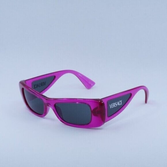 🕶️ New Versace VE4481 543487 Sunglasses - Fucsia Frame, Grey Lenses - Picture 4 of 10